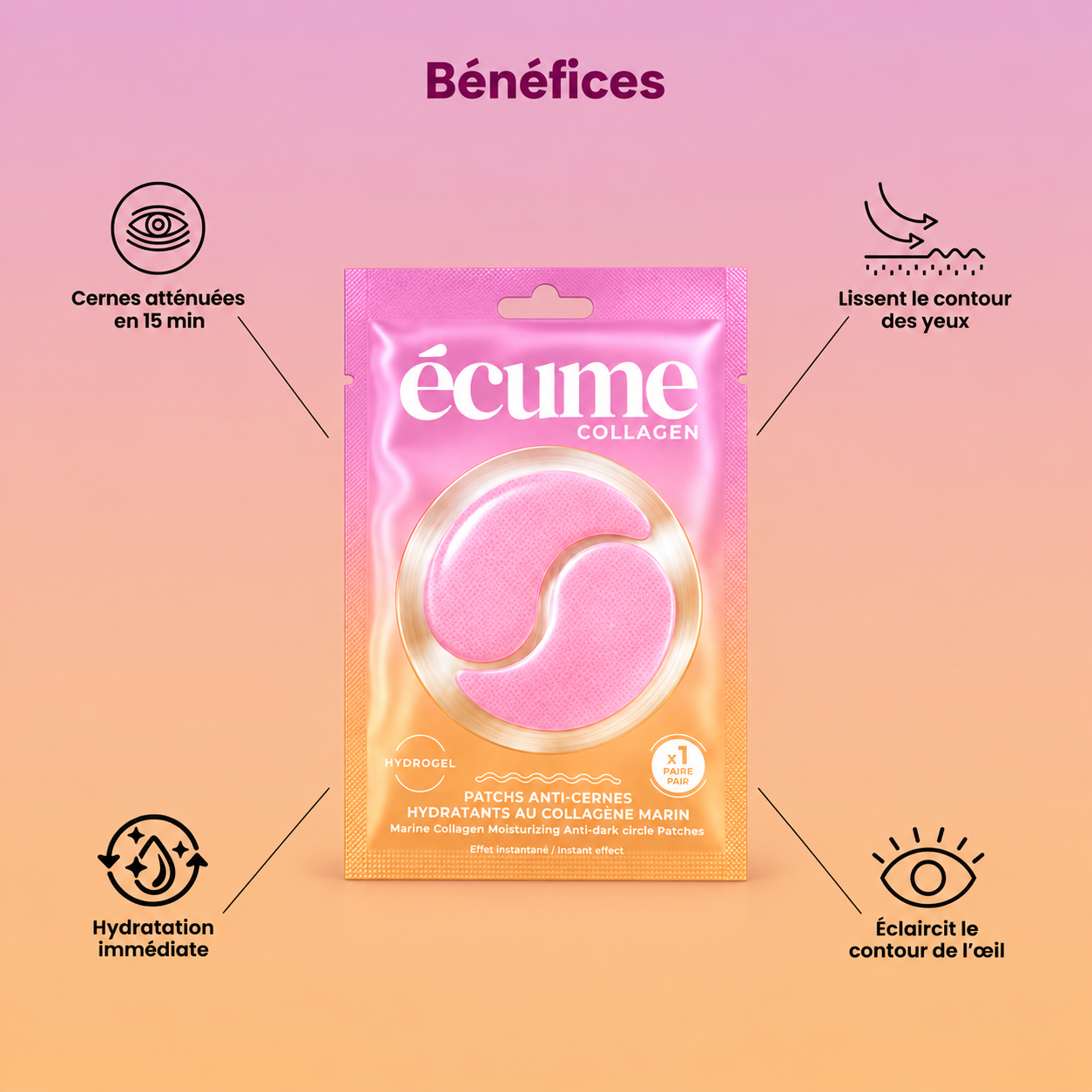 Ecume - Patchs anti-cernes à l'unité