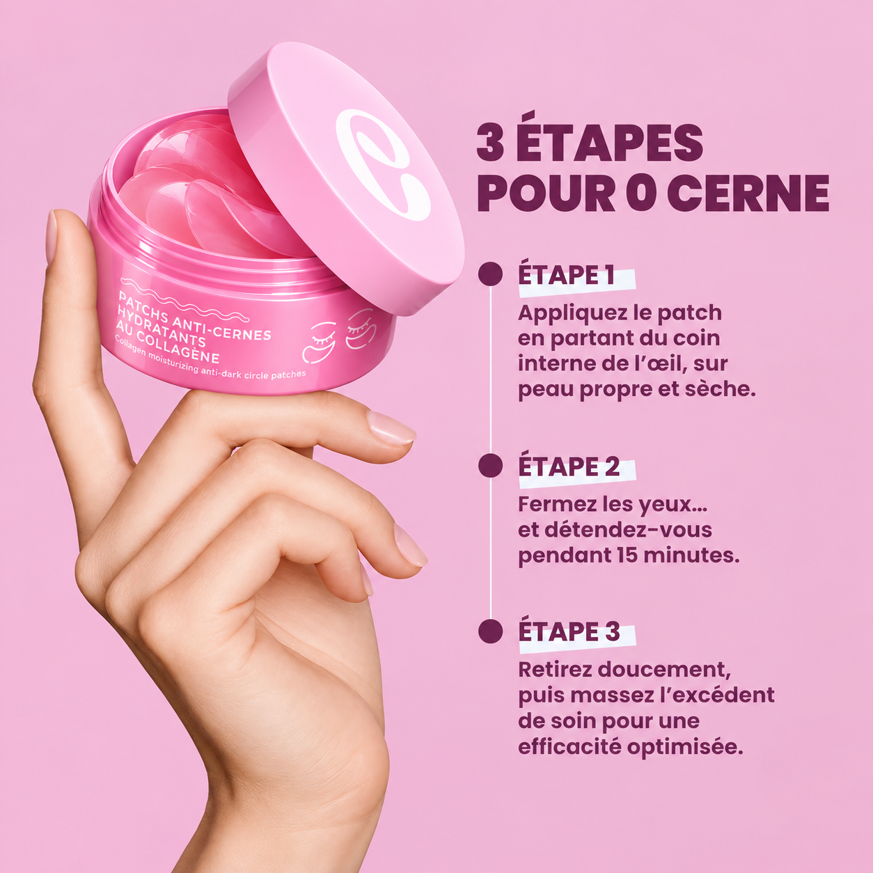 Ecume - Patchs anti-cernes - 180 patchs (3 pots)